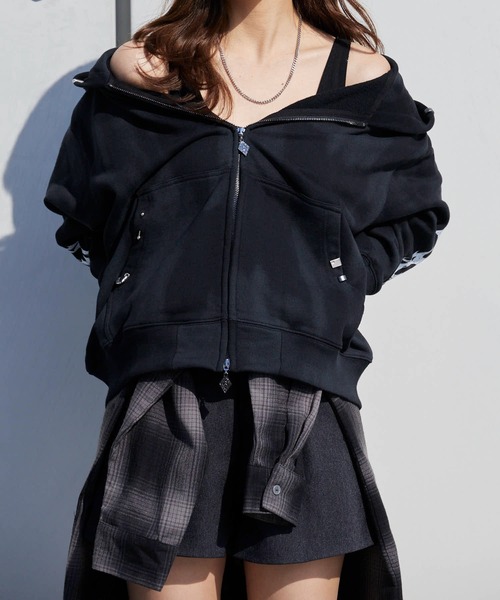 SUPPLIER（サプライヤー）の「SUPPLIER/サプライヤー Tribal Bones Pierced Zip Hoodie トライバル柄 オリジナルピアス付き フーディー（パーカー・メンズ・ブラック/グレー・M/L/XL）」の21枚目の写真