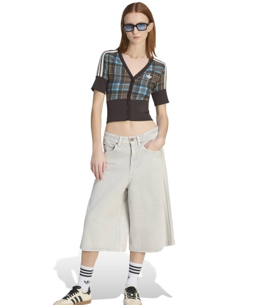 adidas（アディダス）の「adidas CHECKED V-NECK SHIRT WITH BUTTONS / アディダス チェック V-ネック シャツ ウィズ ボタン シャツ（ニット/セーター・レディース・マルチ・S/M/L）」の10枚目の写真