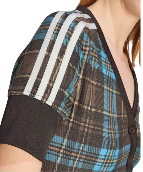 adidas（アディダス）の「adidas CHECKED V-NECK SHIRT WITH BUTTONS / アディダス チェック V-ネック シャツ ウィズ ボタン シャツ（ニット/セーター・レディース・マルチ・S/M/L）」の6枚目の写真