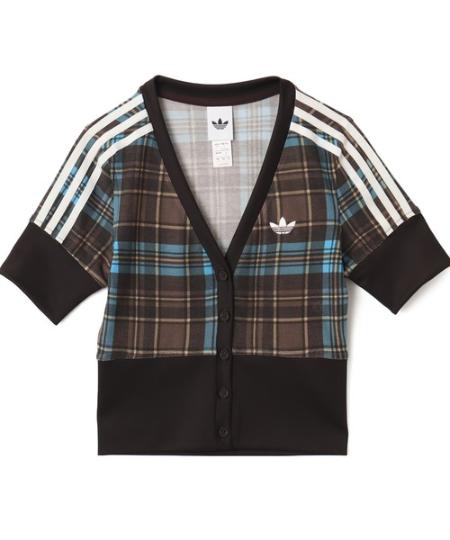 adidas（アディダス）の「adidas CHECKED V-NECK SHIRT WITH BUTTONS / アディダス チェック V-ネック シャツ ウィズ ボタン シャツ（ニット/セーター・レディース・マルチ・S/M/L）」の4枚目の写真