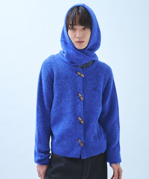 common gull products.(コモンガルプロダクツ)の「凍り声でトグルカーデとバラクラバのセット(ニット/セーター・レディース・杢グレー/レッド系/ブルー系・SMALL/MEDIUM/LARGE)」の5枚目の写真
