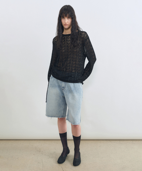 INSILENCE WOMEN(インサイレンスウーマン)の「ストーンウォッシュバミューダデニム BLUE(その他パンツ・レディース・その他・X-SMALL/SMALL/MEDIUM/LARGE)」の8枚目の写真