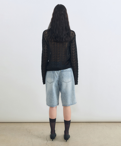INSILENCE WOMEN(インサイレンスウーマン)の「ストーンウォッシュバミューダデニム BLUE(その他パンツ・レディース・その他・X-SMALL/SMALL/MEDIUM/LARGE)」の10枚目の写真
