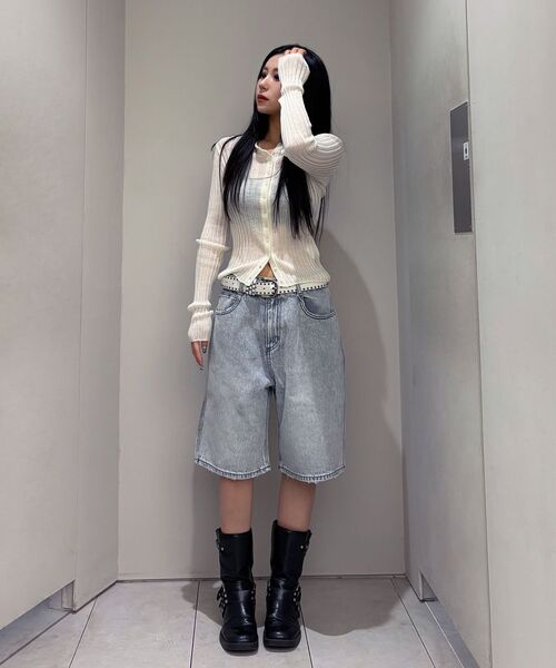 INSILENCE WOMEN(インサイレンスウーマン)の「ストーンウォッシュバミューダデニム BLUE(その他パンツ・レディース・その他・X-SMALL/SMALL/MEDIUM/LARGE)」の5枚目の写真