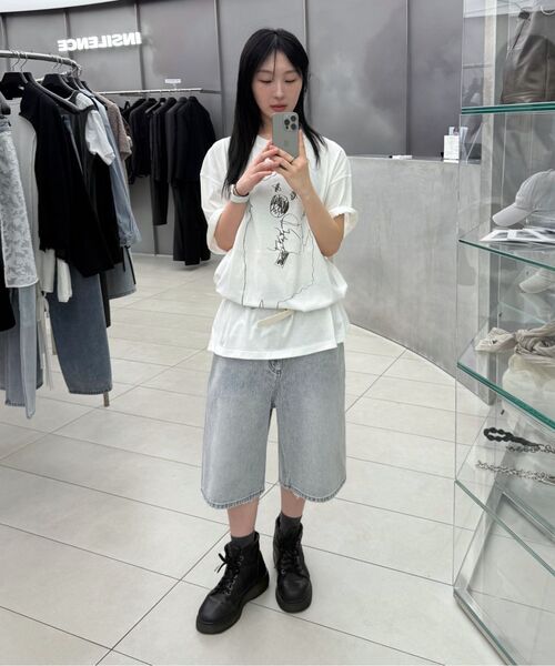 INSILENCE WOMEN(インサイレンスウーマン)の「ストーンウォッシュバミューダデニム BLUE(その他パンツ・レディース・その他・X-SMALL/SMALL/MEDIUM/LARGE)」の6枚目の写真