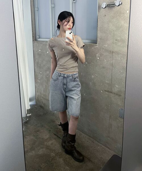 INSILENCE WOMEN(インサイレンスウーマン)の「ストーンウォッシュバミューダデニム BLUE(その他パンツ・レディース・その他・X-SMALL/SMALL/MEDIUM/LARGE)」の7枚目の写真