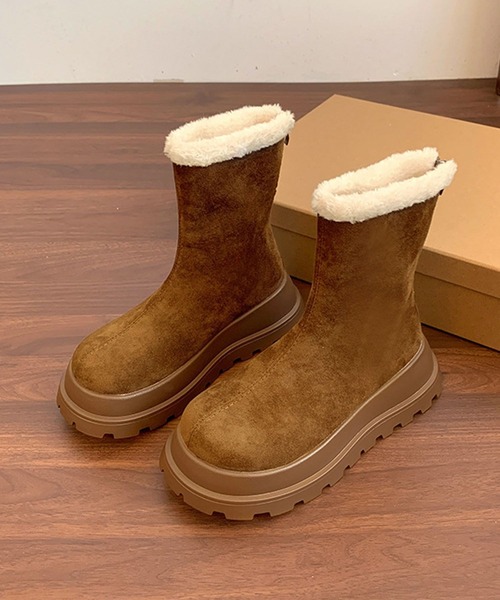 shoes365(シューズスリーシックスファイヴ)の「厚底ショートムートンブーツ (AW)(ブーツ・レディース・ブラック/ブラウン/ベージュ・23.0cm/23.5cm/24.0cm/24.5cm/25.0cm)」の19枚目の写真