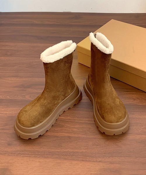 shoes365(シューズスリーシックスファイヴ)の「厚底ショートムートンブーツ (AW)(ブーツ・レディース・ブラック/ブラウン/ベージュ・23.0cm/23.5cm/24.0cm/24.5cm/25.0cm)」の16枚目の写真