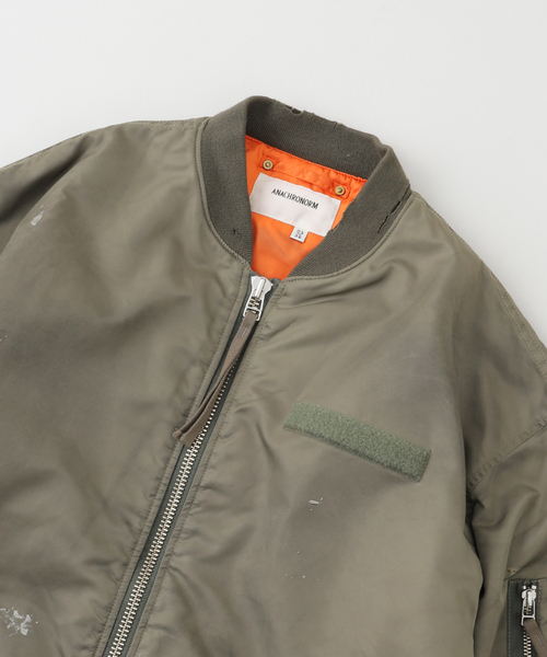 Anachronorm(アナクロノーム)の「ANACHRONORM / アナクロノーム DIRTY NYLON MA-1(MA-1・メンズ・ライトグリーン・LARGE/MEDIUM)」の3枚目の写真