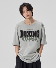 [ファイトクラブボクシング]コットンルーズフィット半袖Tシャツ_ダスティミント