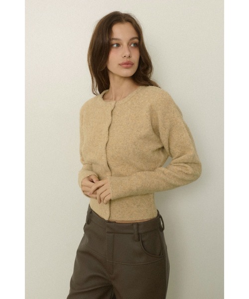 ALEXIA STAM（アリシアスタン）の「Button Knit Cropped Cardigan /ボタンニットカーデ（ニット/セーター・レディース・イエロー/ブラック/グレー・FREE）」の3枚目の写真