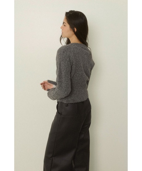 ALEXIA STAM（アリシアスタン）の「Button Knit Cropped Cardigan /ボタンニットカーデ（ニット/セーター・レディース・イエロー/ブラック/グレー・FREE）」の9枚目の写真
