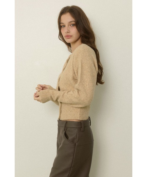 ALEXIA STAM（アリシアスタン）の「Button Knit Cropped Cardigan /ボタンニットカーデ（ニット/セーター・レディース・イエロー/ブラック/グレー・FREE）」の14枚目の写真