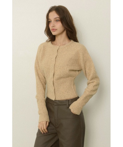 ALEXIA STAM（アリシアスタン）の「Button Knit Cropped Cardigan /ボタンニットカーデ（ニット/セーター・レディース・イエロー/ブラック/グレー・FREE）」の15枚目の写真
