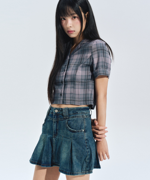 ZEROPLANET（ゼロプラネット）の「ニキータデニムプリーツスカートパンツ [DEEP DENIM]（スカート・レディース・その他・MEDIUM/SMALL）」の15枚目の写真