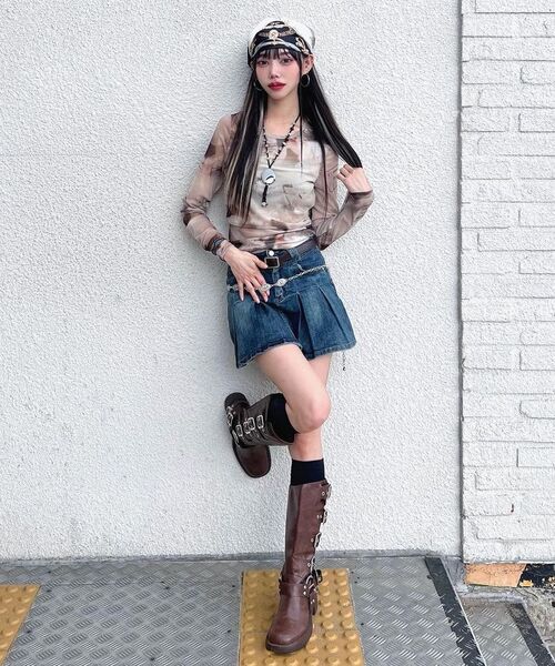 ZEROPLANET（ゼロプラネット）の「ニキータデニムプリーツスカートパンツ [DEEP DENIM]（スカート・レディース・その他・MEDIUM/SMALL）」の19枚目の写真