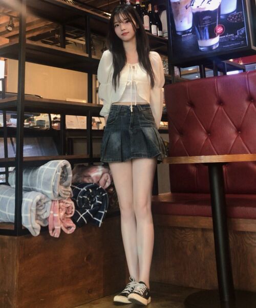 ZEROPLANET（ゼロプラネット）の「ニキータデニムプリーツスカートパンツ [DEEP DENIM]（スカート・レディース・その他・MEDIUM/SMALL）」の9枚目の写真