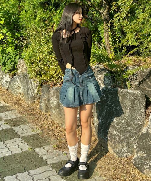 ZEROPLANET（ゼロプラネット）の「ニキータデニムプリーツスカートパンツ [DEEP DENIM]（スカート・レディース・その他・MEDIUM/SMALL）」の12枚目の写真