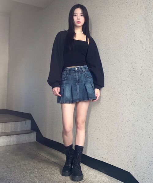 ZEROPLANET（ゼロプラネット）の「ニキータデニムプリーツスカートパンツ [DEEP DENIM]（スカート・レディース・その他・MEDIUM/SMALL）」の3枚目の写真