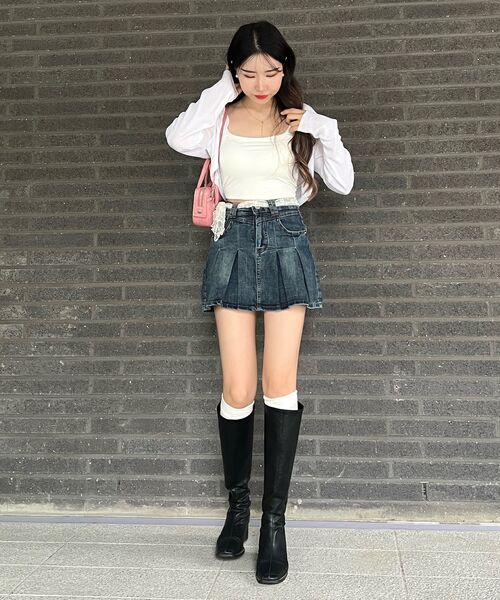 ZEROPLANET（ゼロプラネット）の「ニキータデニムプリーツスカートパンツ [DEEP DENIM]（スカート・レディース・その他・MEDIUM/SMALL）」の4枚目の写真