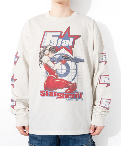 QT8 GARMENTS（キューティーエイトガーメント）の「RG Star Sheriff EC Washed Long Sleeve (Ecru)（Tシャツ/カットソー・レディース・その他・MEDIUM/LARGE/X-LARGE）」の2枚目の写真