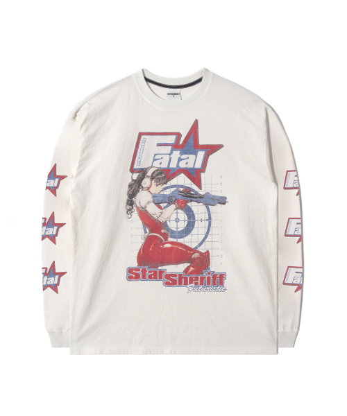 QT8 GARMENTS（キューティーエイトガーメント）の「RG Star Sheriff EC Washed Long Sleeve (Ecru)（Tシャツ/カットソー・レディース・その他・MEDIUM/LARGE/X-LARGE）」の3枚目の写真
