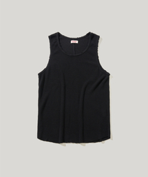 VINTAGE WAFFLE SLEEVELESS_BLACK