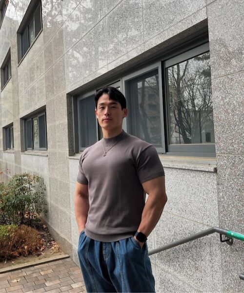 BOWLOW PRODUCT（バウロープロダクト）の「ソフトバンポーラ半袖ニット[ネイビー]（ニット/セーター・メンズ・その他・MEDIUM/LARGE/X-LARGE）」の10枚目の写真