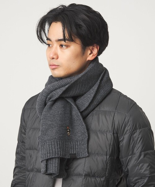 INFIELDER DESIGN(インフィールダーデザイン)の「【別注】<INFIELDER DESIGN>BEAR ニット マフラー(マフラー・メンズ・グレー系/ブラック/ダークブラウン・FREE)」の2枚目の写真