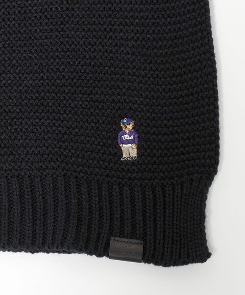 INFIELDER DESIGN(インフィールダーデザイン)の「【別注】<INFIELDER DESIGN>BEAR ニット マフラー(マフラー・メンズ・グレー系/ブラック/ダークブラウン・FREE)」の5枚目の写真