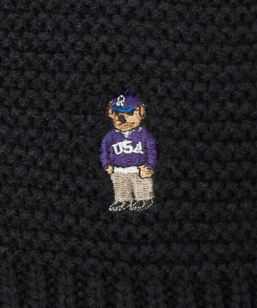 INFIELDER DESIGN(インフィールダーデザイン)の「【別注】<INFIELDER DESIGN>BEAR ニット マフラー(マフラー・メンズ・グレー系/ブラック/ダークブラウン・FREE)」の6枚目の写真