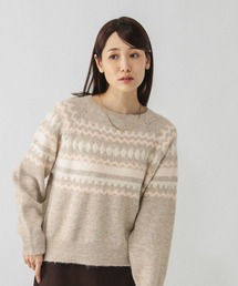 GLOBAL WORK | フェアアイル柄ニットプルオーバー/606417(ニット/セーター)