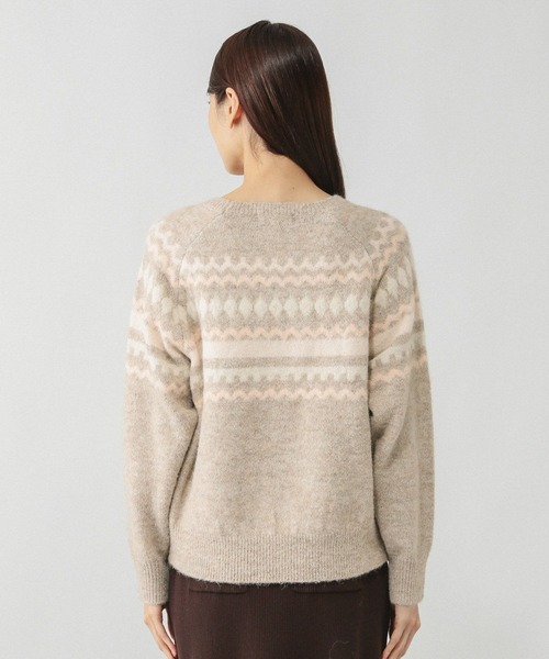GLOBAL WORK（グローバルワーク）の「フェアアイル柄ニットプルオーバー/606417（ニット/セーター・レディース・ライトベージュ/グレー・LARGE/MEDIUM）」の13枚目の写真