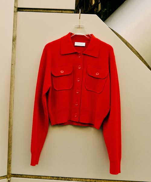 ADAM ET ROPE'（アダムエロペ）の「コットンカシミヤポケットカーディガン（カーディガン/ボレロ・レディース・サックスブルー/レッド系その他2/オフホワイト/グレー・FREE）」の11枚目の写真