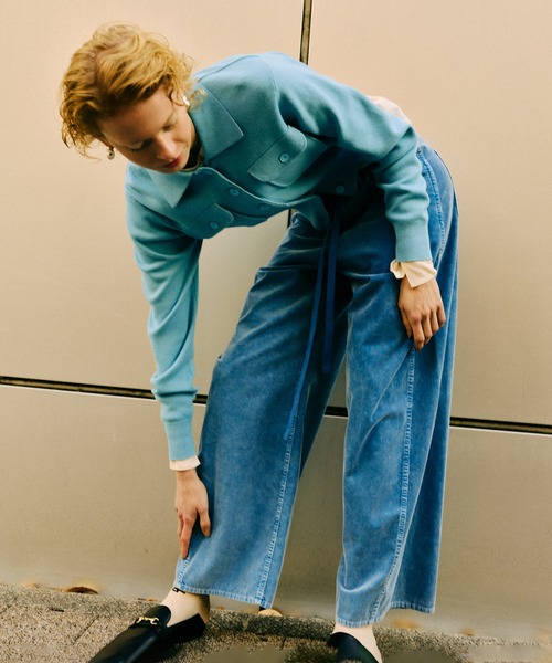 ADAM ET ROPE'（アダムエロペ）の「コットンカシミヤポケットカーディガン（カーディガン/ボレロ・レディース・サックスブルー/レッド系その他2/オフホワイト/グレー・FREE）」の13枚目の写真