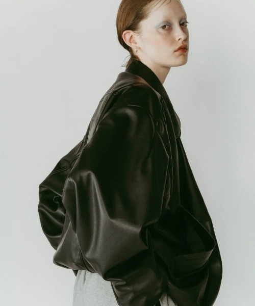 Knuth Marf voluminous leather jacket（その他アウター）｜Knuth Marf