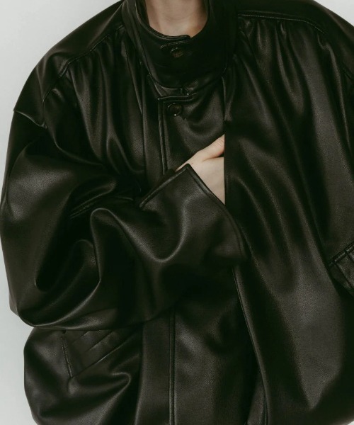 Knuth Marf voluminous leather jacket（その他アウター）｜Knuth Marf