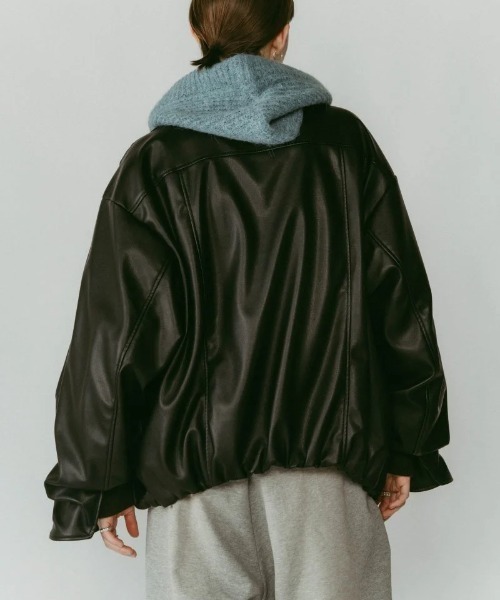 Knuth Marf voluminous leather jacket（その他アウター）｜Knuth Marf