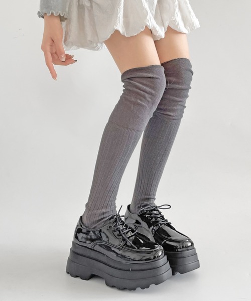 Shoes in Closet（シューズインクローゼット）の「厚底 トリプルソール ボリューム レースアップ シューズ 6437（ドレスシューズ・レディース・ブラック/ブラック系その他・S/M/L/LL）」の11枚目の写真