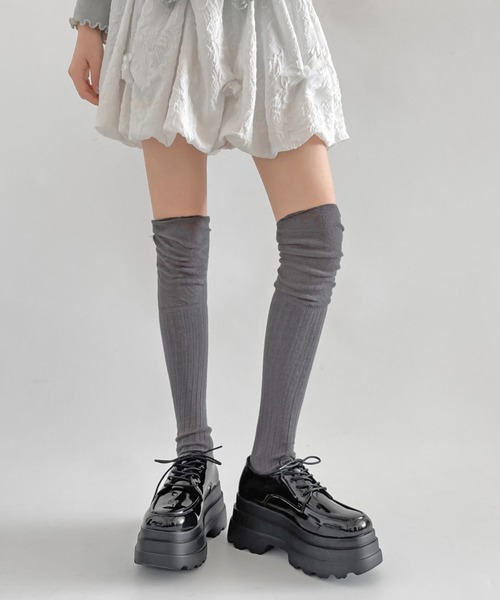Shoes in Closet（シューズインクローゼット）の「厚底 トリプルソール ボリューム レースアップ シューズ 6437（ドレスシューズ・レディース・ブラック/ブラック系その他・S/M/L/LL）」の13枚目の写真