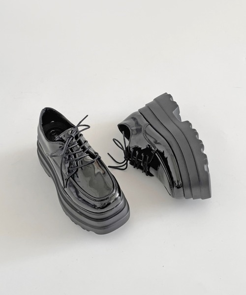 Shoes in Closet（シューズインクローゼット）の「厚底 トリプルソール ボリューム レースアップ シューズ 6437（ドレスシューズ・レディース・ブラック/ブラック系その他・S/M/L/LL）」の18枚目の写真