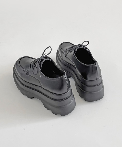 Shoes in Closet（シューズインクローゼット）の「厚底 トリプルソール ボリューム レースアップ シューズ 6437（ドレスシューズ・レディース・ブラック/ブラック系その他・S/M/L/LL）」の10枚目の写真