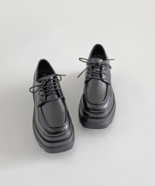 Shoes in Closet（シューズインクローゼット）の「厚底 トリプルソール ボリューム レースアップ シューズ 6437（ドレスシューズ・レディース・ブラック/ブラック系その他・S/M/L/LL）」の9枚目の写真