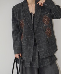 chuclla | 【YOUYILIN】アーガイルパッチ テーラードジャケット CHYOUW25a008(テーラードジャケット)