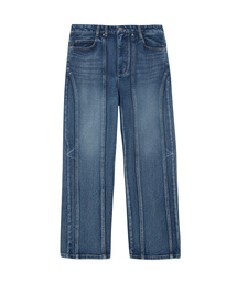 UNGIMMICK（アンジミック）の「POCKET CUT WIDE DENIM PANTS (BLUE)（デニムパンツ）」