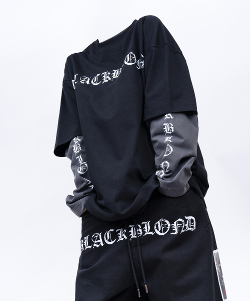 BLACK BLOND(ブラック ブロンド)の「ビビディ クラッシュド ペイツ 半袖Tシャツ (ブラック)(Tシャツ/カットソー・レディース・その他・SMALL/MEDIUM/LARGE/X-LARGE/XX-LARGE/XXX-LARGE)」の10枚目の写真
