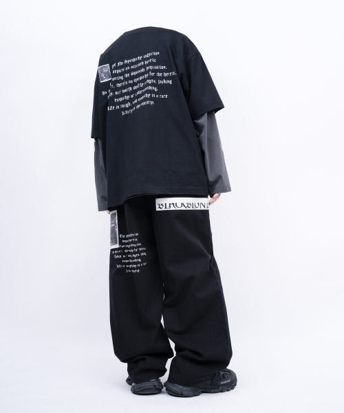 BLACK BLOND(ブラック ブロンド)の「ビビディ クラッシュド ペイツ 半袖Tシャツ (ブラック)(Tシャツ/カットソー・レディース・その他・SMALL/MEDIUM/LARGE/X-LARGE/XX-LARGE/XXX-LARGE)」の6枚目の写真