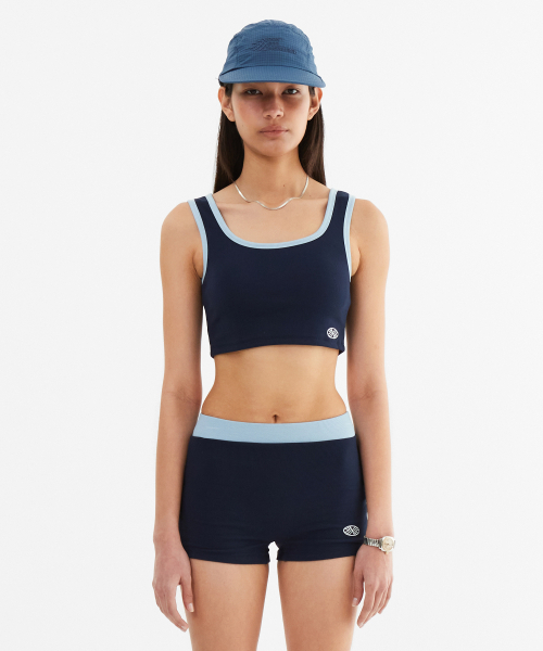 MENASOO（ミナス）の「MNS Span Colorbinding Top_Navy（チューブトップ・レディース・ネイビー・1/2）」の2枚目の写真
