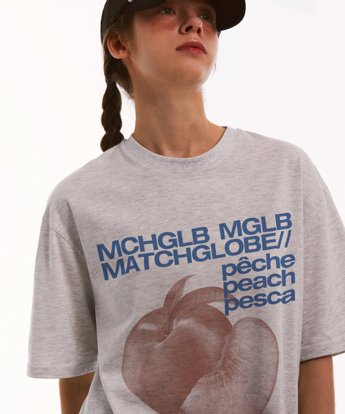 MATCHGLOBE(マッチグローブ)の「ピーチスオーバーサイズTシャツ(ライトメランジ)(Tシャツ/カットソー・レディース・その他・FREE)」の3枚目の写真