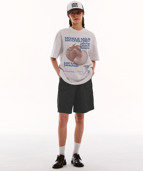 MATCHGLOBE(マッチグローブ)の「ピーチスオーバーサイズTシャツ(ライトメランジ)(Tシャツ/カットソー・レディース・その他・FREE)」の4枚目の写真